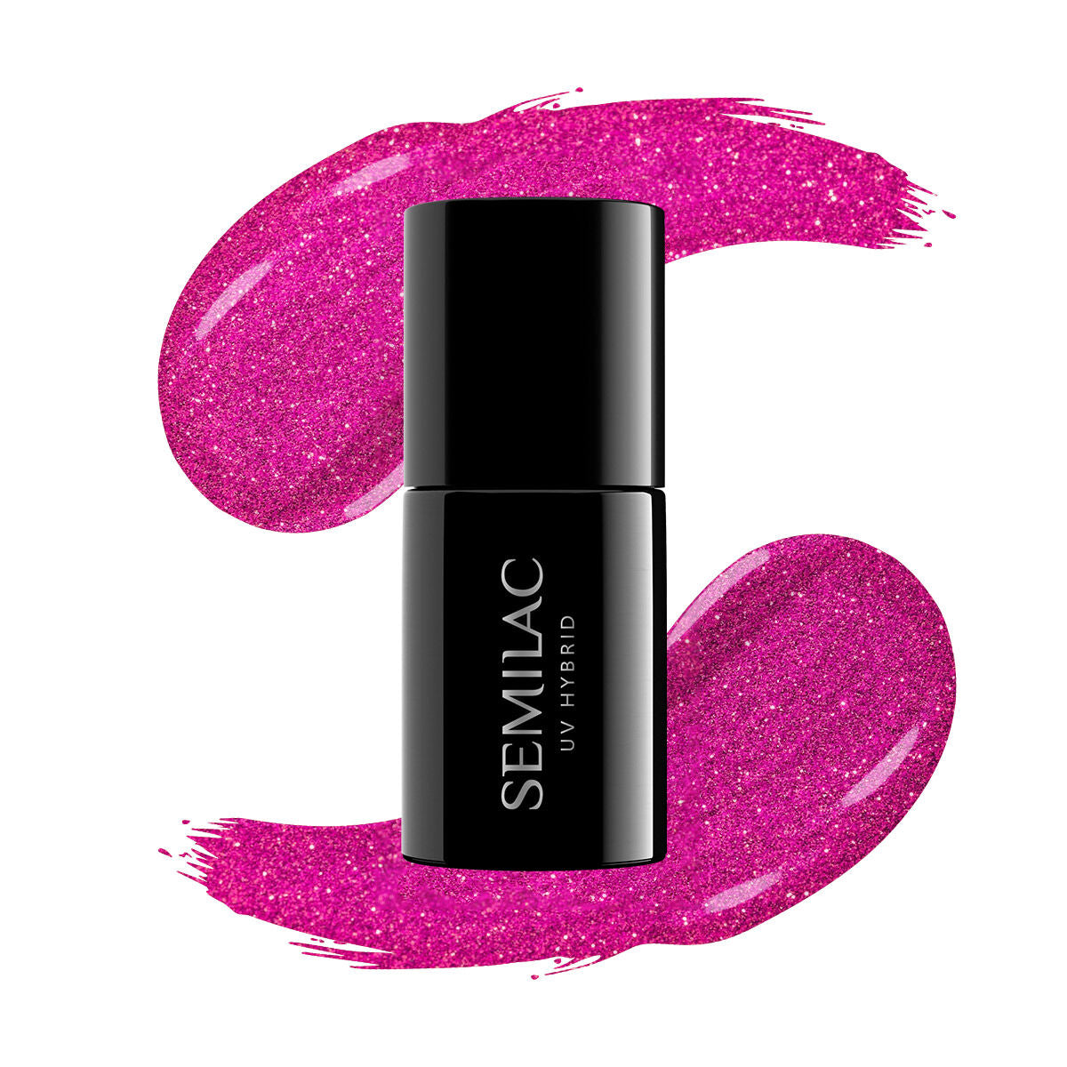 UV Hybrid 348 Charming Ruby Glitter 7 ml-UV Hybrid-Semilac-NR Kosmetik