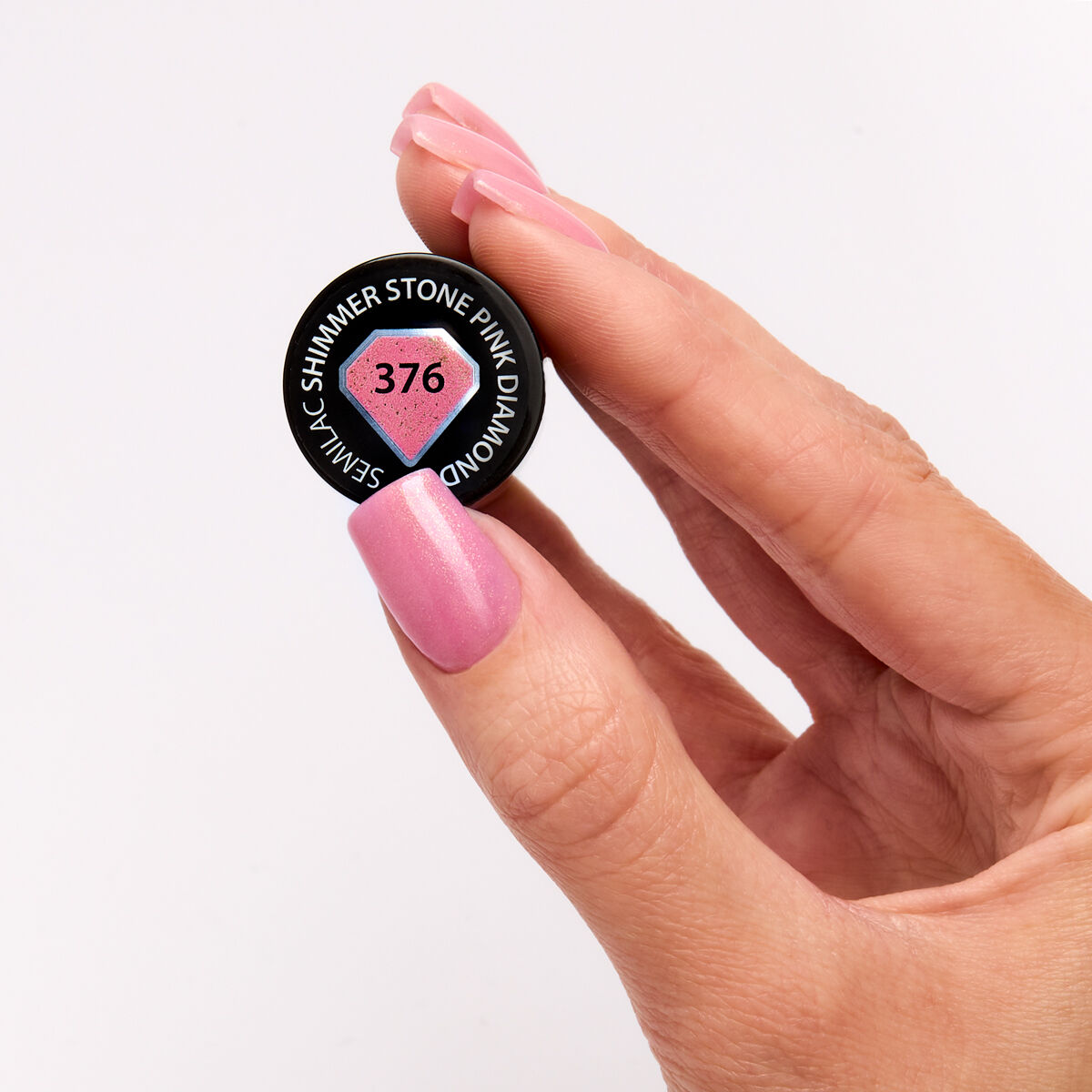 UV Hybrid 376 Shimmer Stone Pink Diamond - 7 ml-UV Hybrid-Semilac-NR Kosmetik