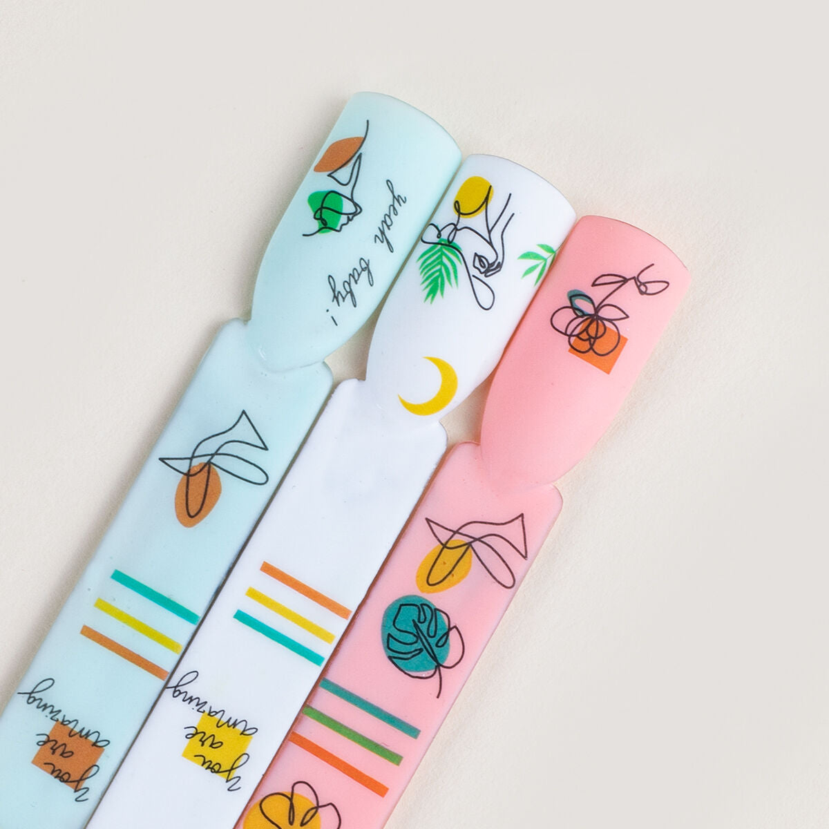 Water Nail Stickers 16 Art Flowers-Folie-Semilac-NR Kosmetik