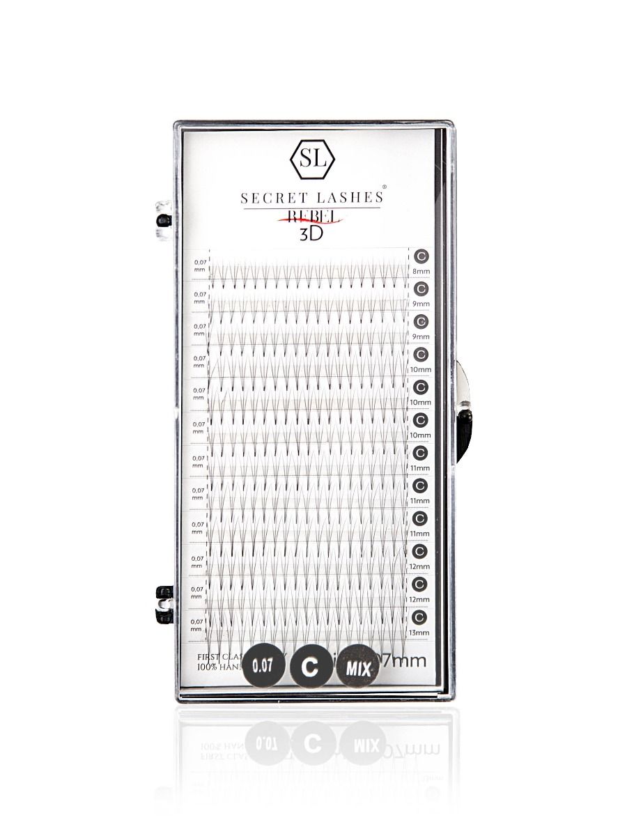 SL Ready Rebel, 2D-10D, C, 0.07-Secret Lashes-2D-10 mm-NR Kosmetik