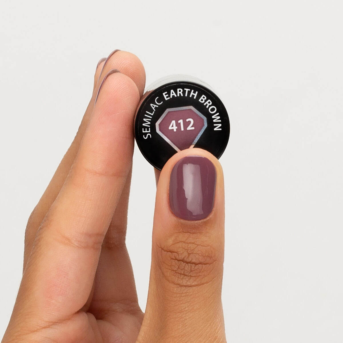 Gelpolish 412 Earth Brown - 7 ml-UV Hybrid-Semilac-NR Kosmetik