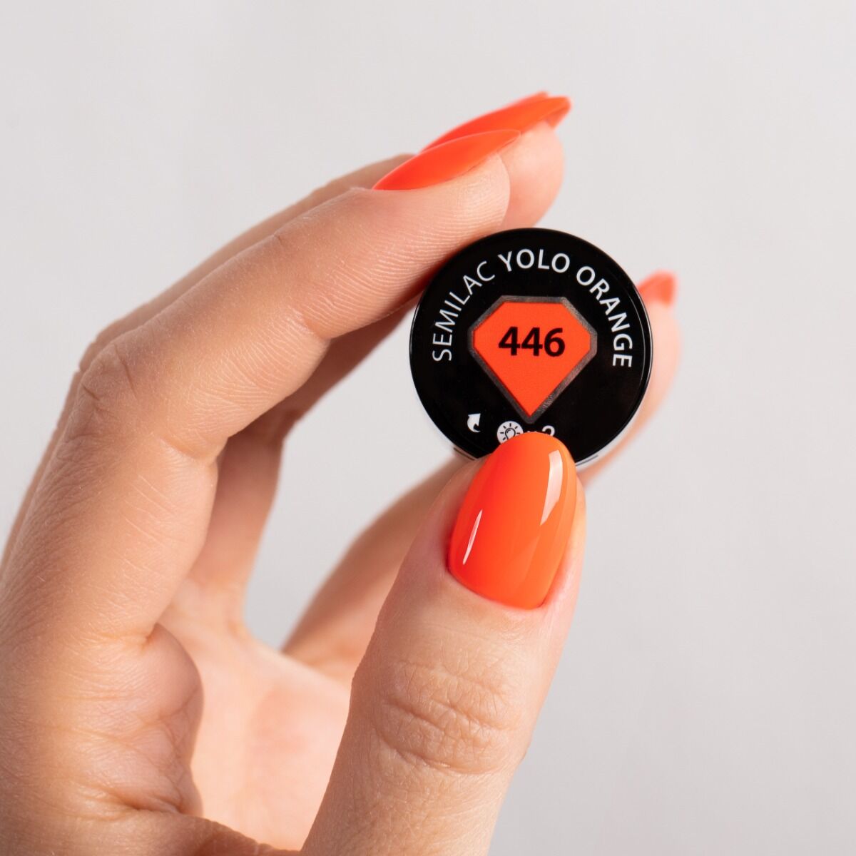 Gelpolish 446 YOLO Orange - 7 ml-UV Hybrid-Semilac-NR Kosmetik