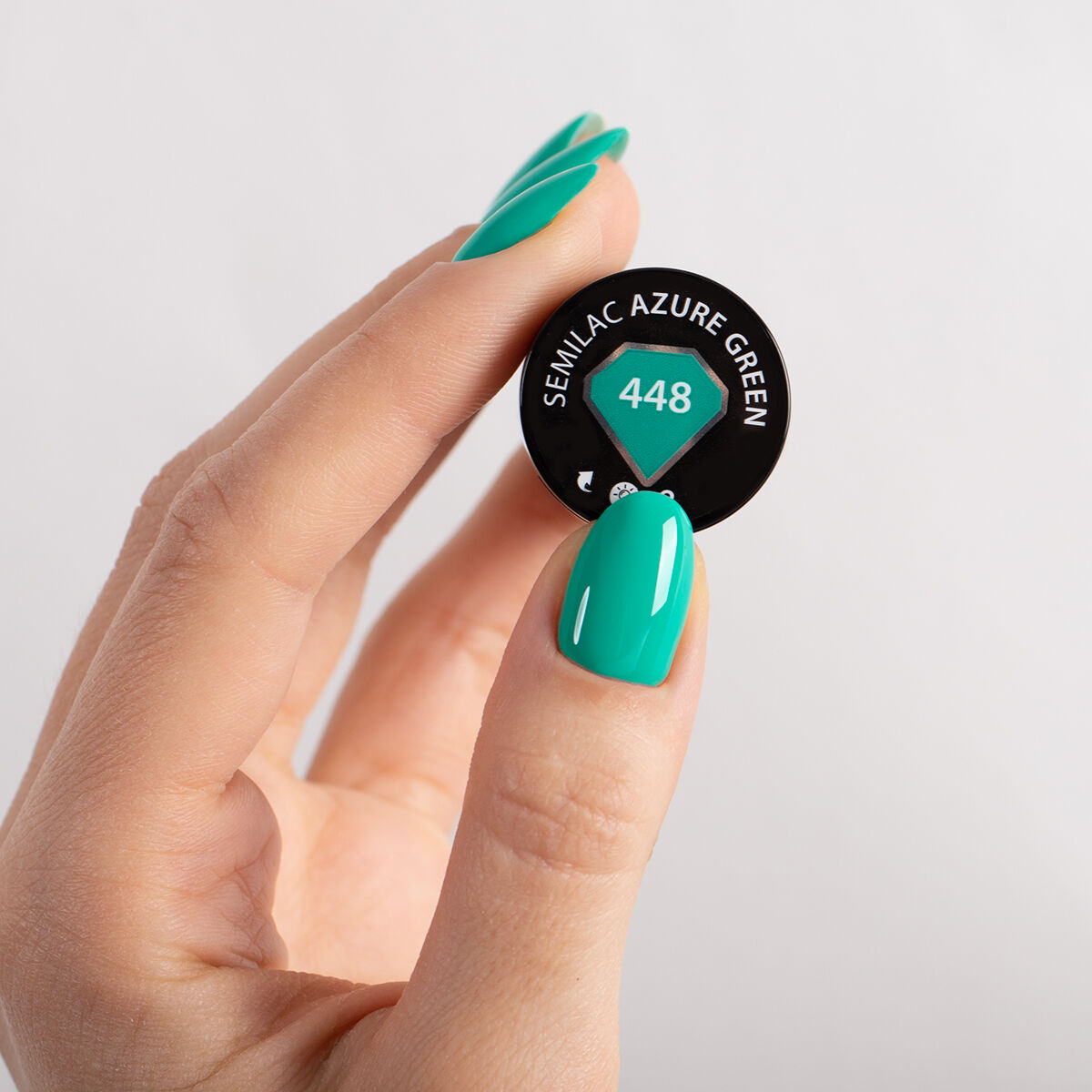 Gelpolish 448 Azure Green - 7 ml-UV Hybrid-Semilac-NR Kosmetik