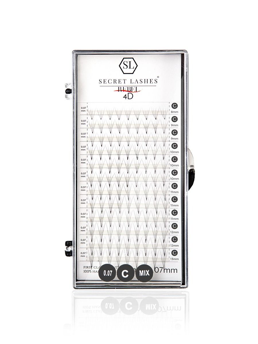 SL Ready Rebel, 2D-10D, C, 0.07-Secret Lashes-2D-10 mm-NR Kosmetik