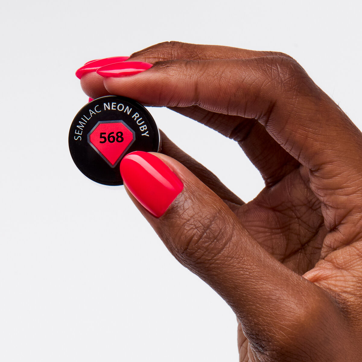 Gelpolish 568 Neon Ruby - 7 ml-UV Hybrid-Semilac-NR Kosmetik