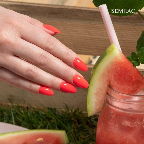 Gelpolish 570 Neon Watermelon - 7 ml-UV Hybrid-Semilac-NR Kosmetik
