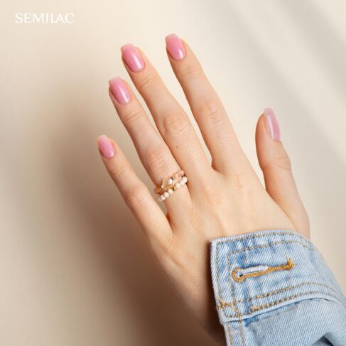 Gelpolish 581 Delicate Coral - Naked-UV Hybrid-Semilac-7 ml-NR Kosmetik