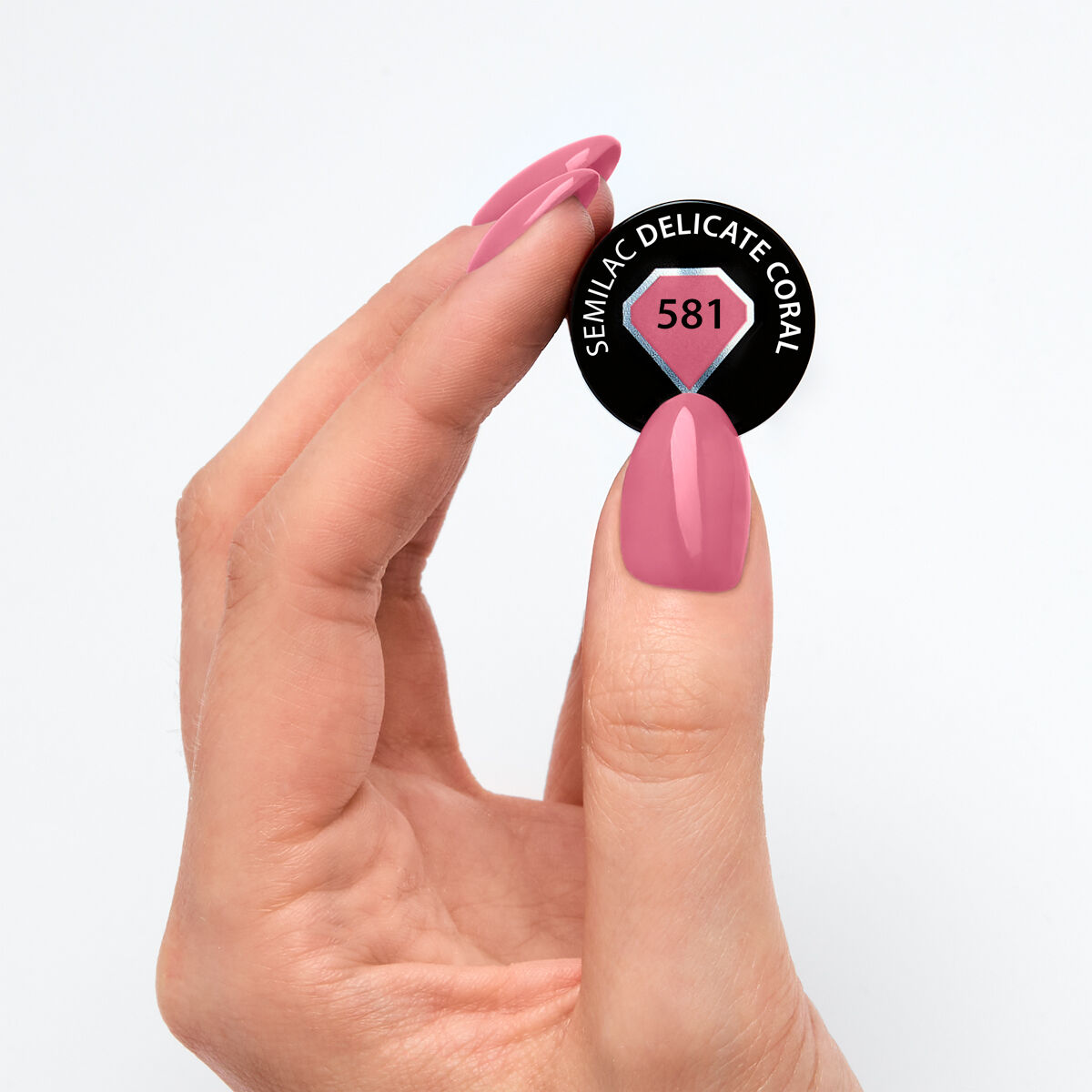Gelpolish 581 Delicate Coral - Naked-UV Hybrid-Semilac-7 ml-NR Kosmetik