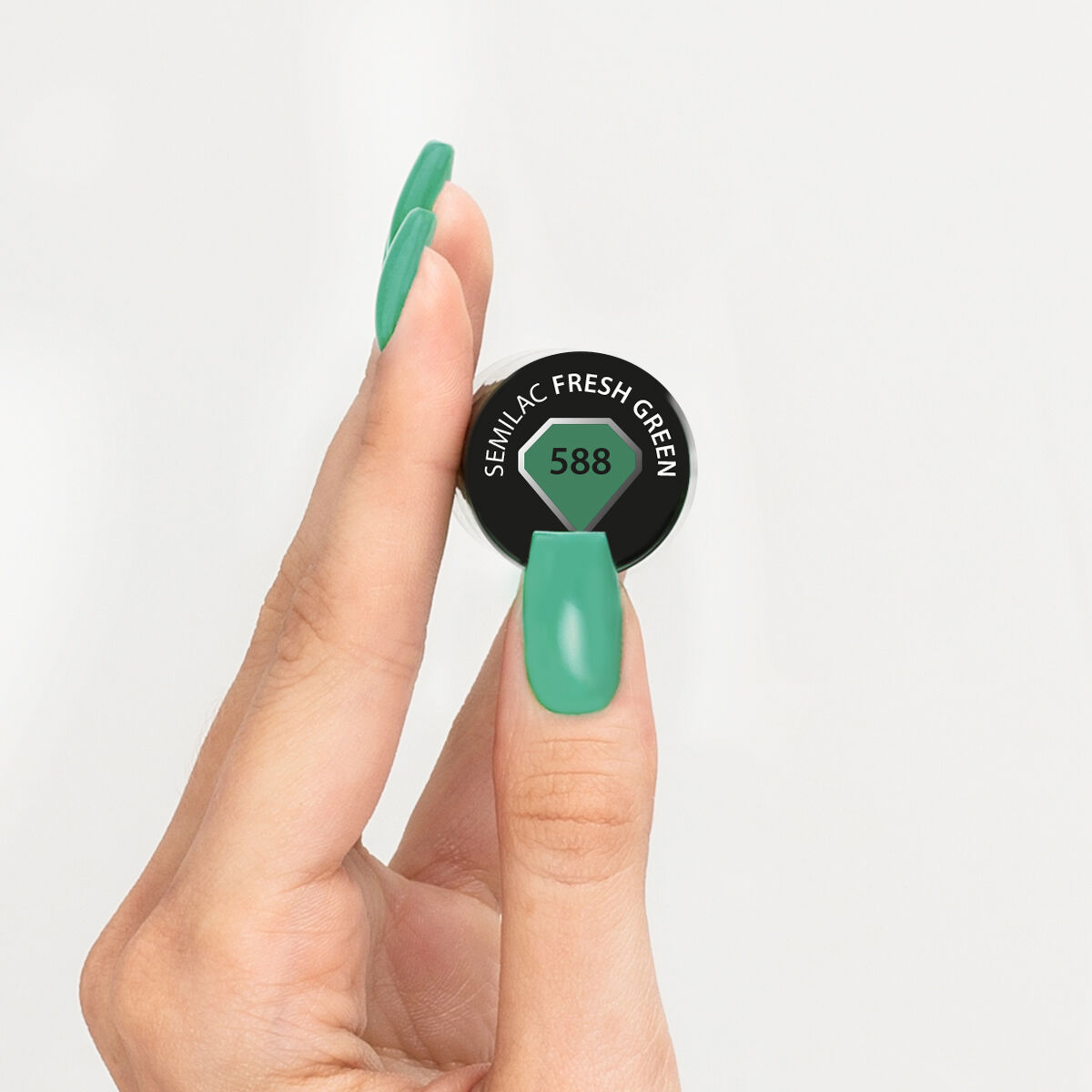 Gelpolish 588 Fresh Green - 7 ml-UV Hybrid-Semilac-NR Kosmetik