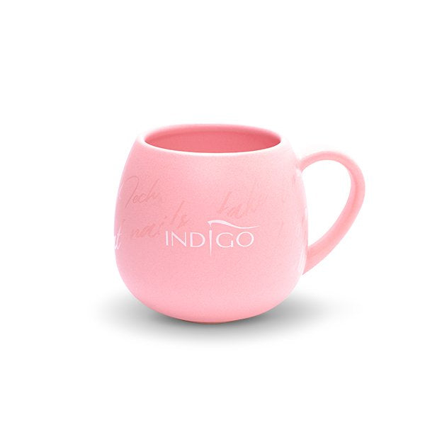 Krus - Lyserødt Med Hvidt Indigo Logo - 420 ml-Gadget-Indigo-NR Kosmetik