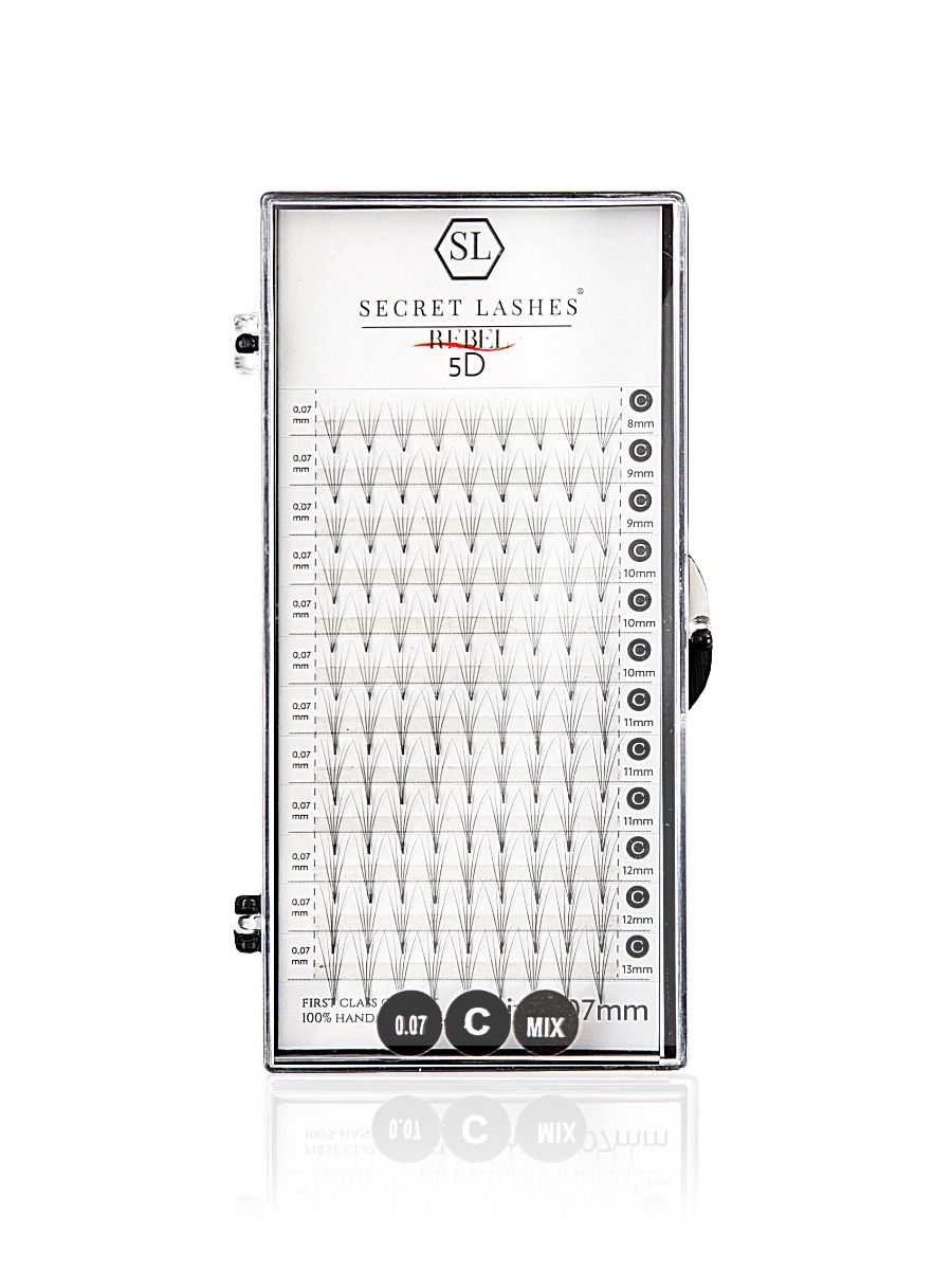 SL Ready Rebel, 2D-10D, C, 0.07-Secret Lashes-2D-10 mm-NR Kosmetik