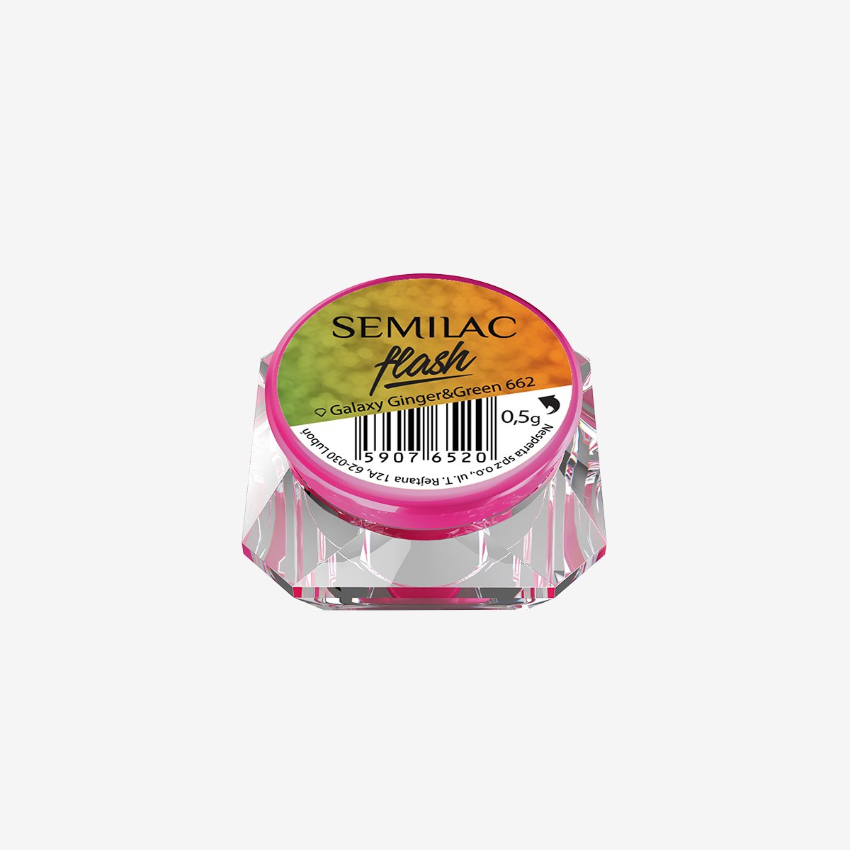 Neglepynt - SemiFlash Galaxy - Ginger & Green 662 - 0,5 gram-Nail Art-Semilac-NR Kosmetik