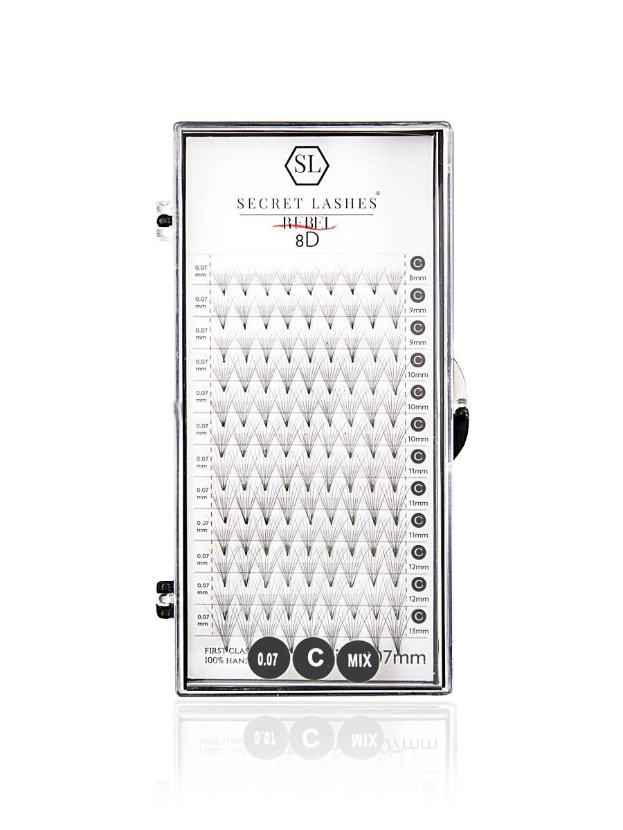 SL Ready Rebel, 2D-10D, C, 0.07-Secret Lashes-2D-10 mm-NR Kosmetik