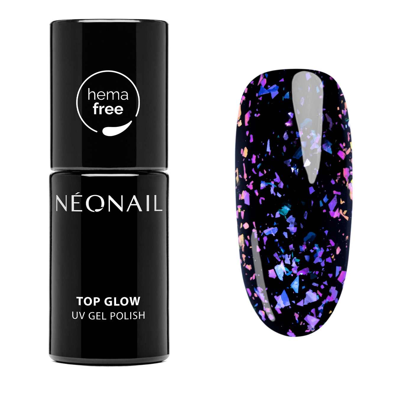 Top Glow Violet Aurora Flakes 9903-7 - 7,2 ml-UV Hybrid TOP/BASE-NeoNail-NR Kosmetik