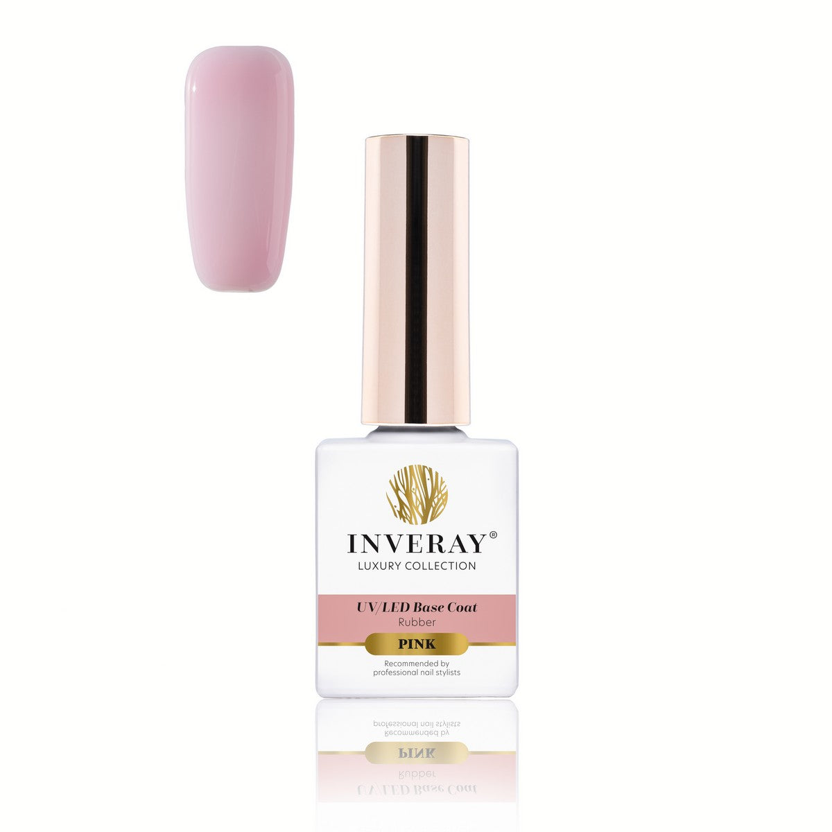 Base Coat - Rubber PINK - 10 ml-UV Hybrid TOP/BASE-Inveray-NR Kosmetik