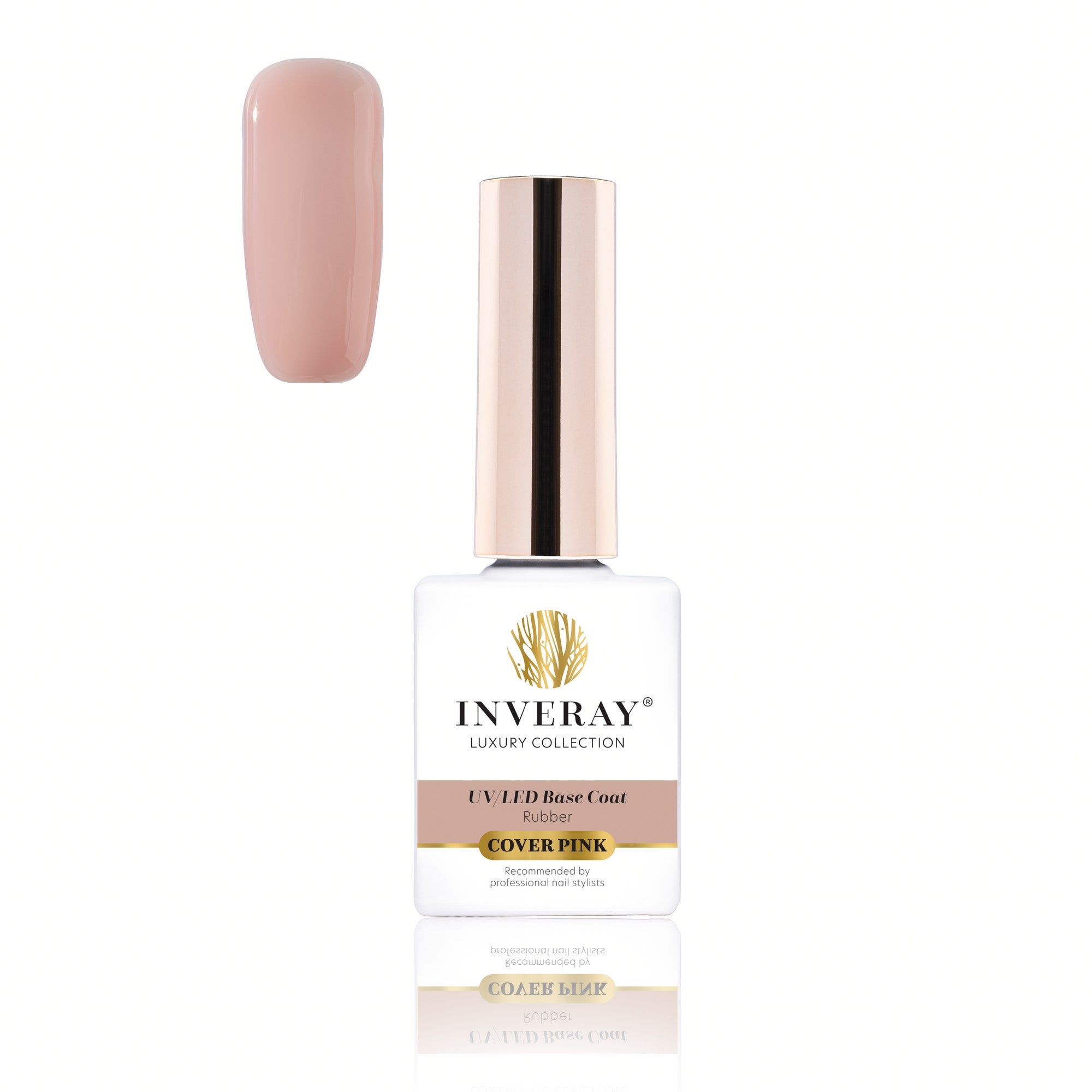 Base Coat - Rubber COVER PINK - 10 ml-UV Hybrid TOP/BASE-Inveray-NR Kosmetik
