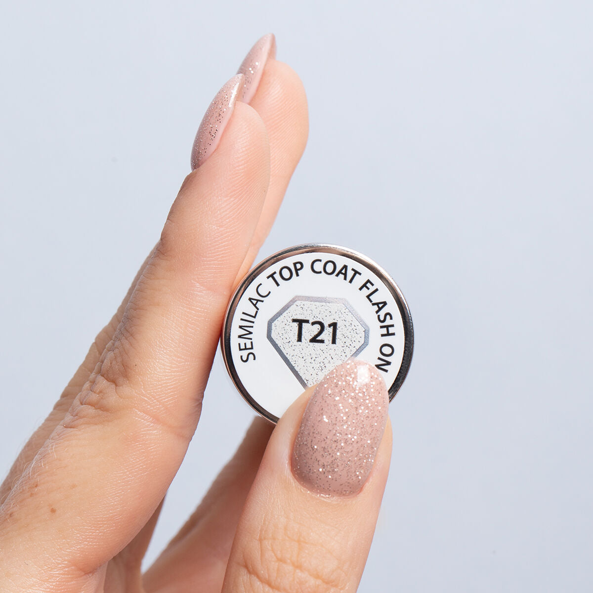 Top No Wipe FLASH ON T21 - 7 ml-UV Hybrid TOP/BASE-Semilac-NR Kosmetik