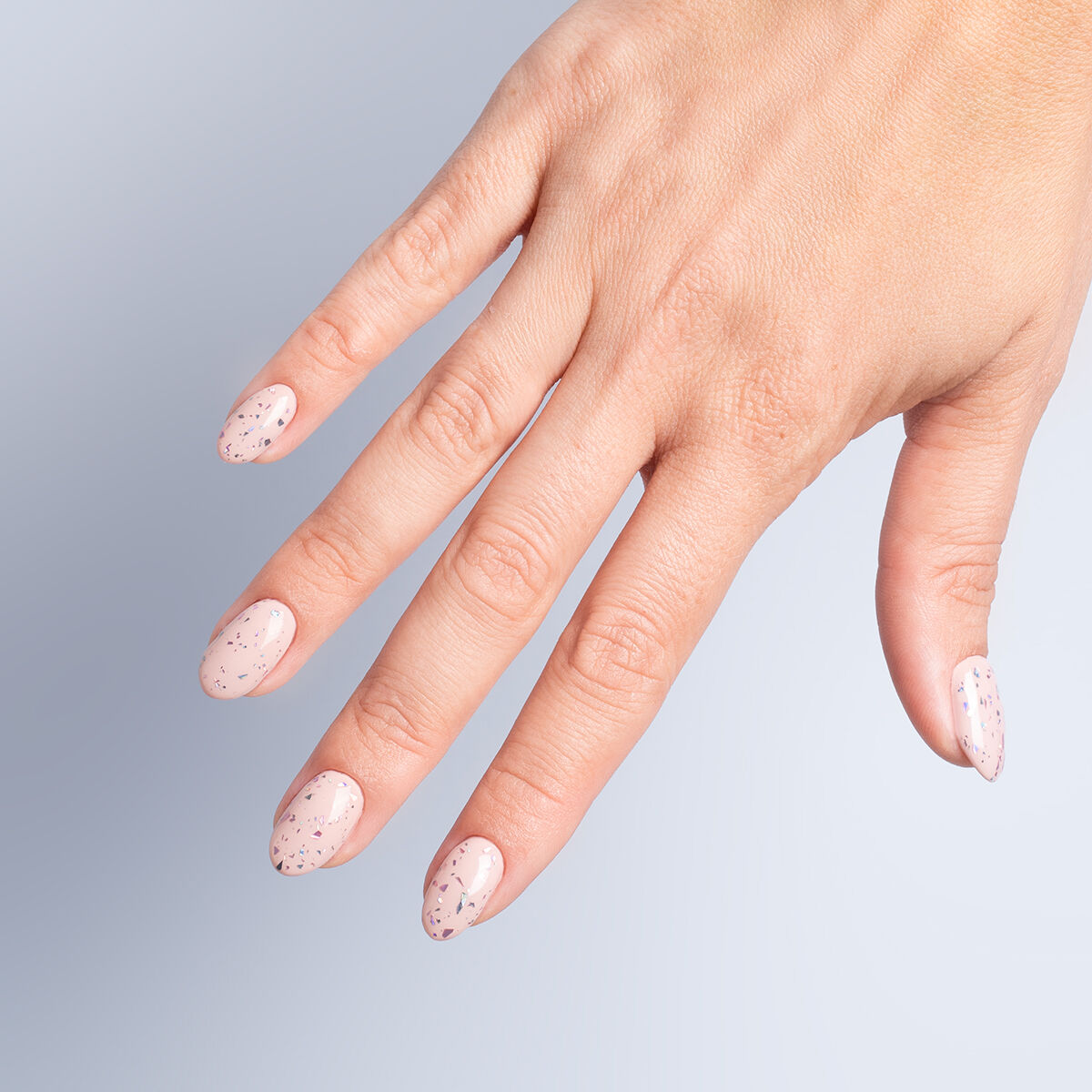 Top No Wipe Blinking T22- Flower Flakes - 7 ml-UV Hybrid TOP/BASE-Semilac-NR Kosmetik