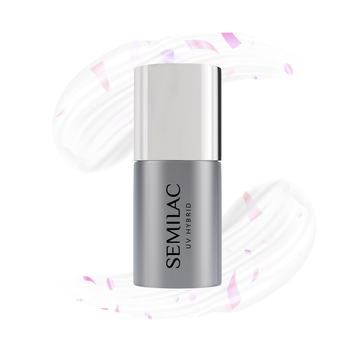 Top No Wipe Blinking T22- Flower Flakes - 7 ml-UV Hybrid TOP/BASE-Semilac-NR Kosmetik
