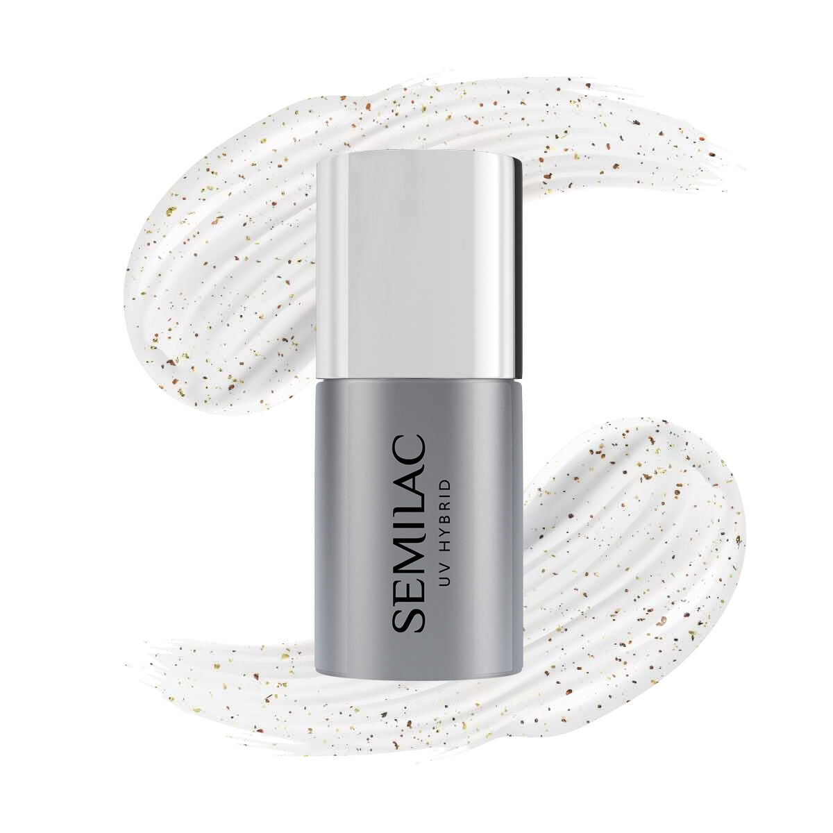 Top No Wipe Blinking T13 - Copper & Gold Flakes - 7 ml-UV Hybrid TOP/BASE-Semilac-NR Kosmetik