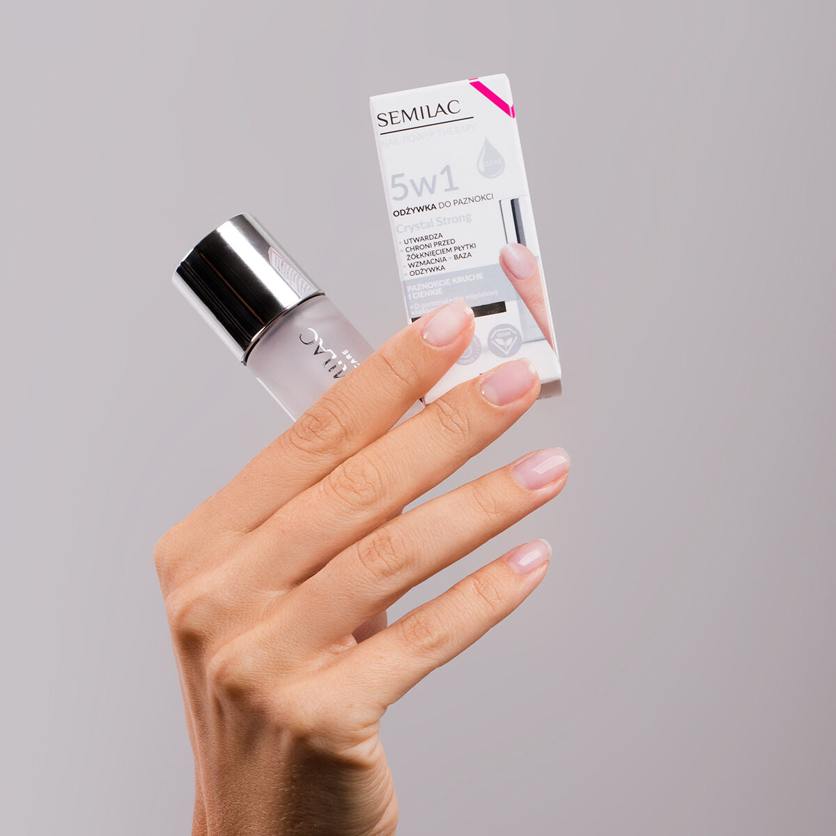 Nail Conditioner - Nail Power Therapy 5in1 Crystal Strong - 7 ml-Negleolie-Semilac-NR Kosmetik