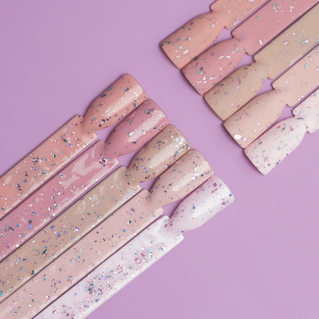 Top No Wipe Blinking T22- Flower Flakes - 7 ml-UV Hybrid TOP/BASE-Semilac-NR Kosmetik