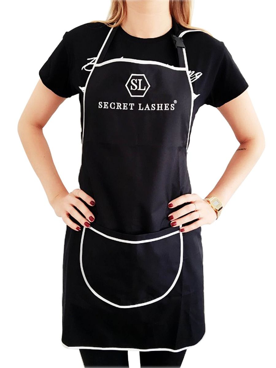 Secret Lashes Forklæde-Secret Lashes-Sort med sort trimming-NR Kosmetik