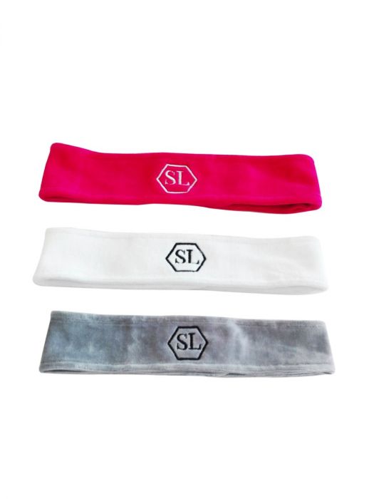 Hårbånd - hvid, grå, pink-Secret Lashes-Hvid-NR Kosmetik