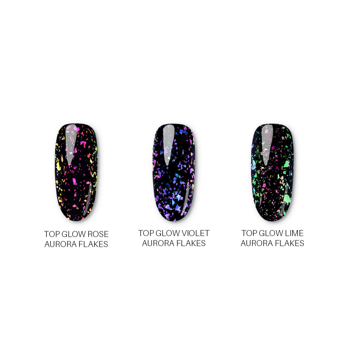 Top Glow Rose Aurora Flakes 9902-7 - 7,2 ml-UV Hybrid TOP/BASE-NeoNail-NR Kosmetik