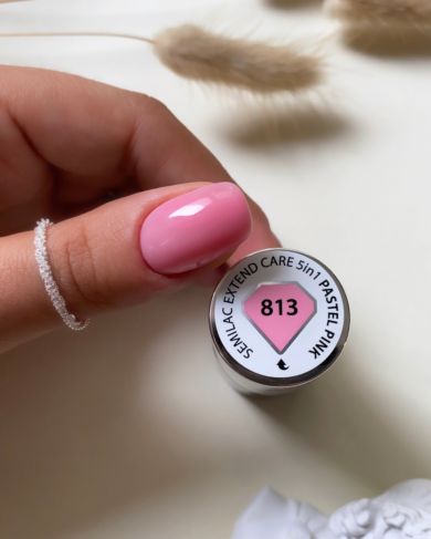 Extend CARE 5i1 Pastel Pink 813 - 7 ml-Gelpolish Opbygning-Semilac-NR Kosmetik