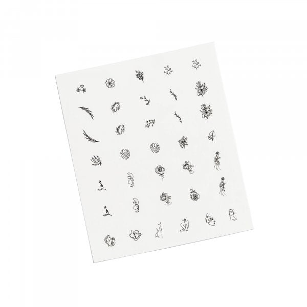 Nail Water Stickers - 02-Pynt-Indigo-NR Kosmetik