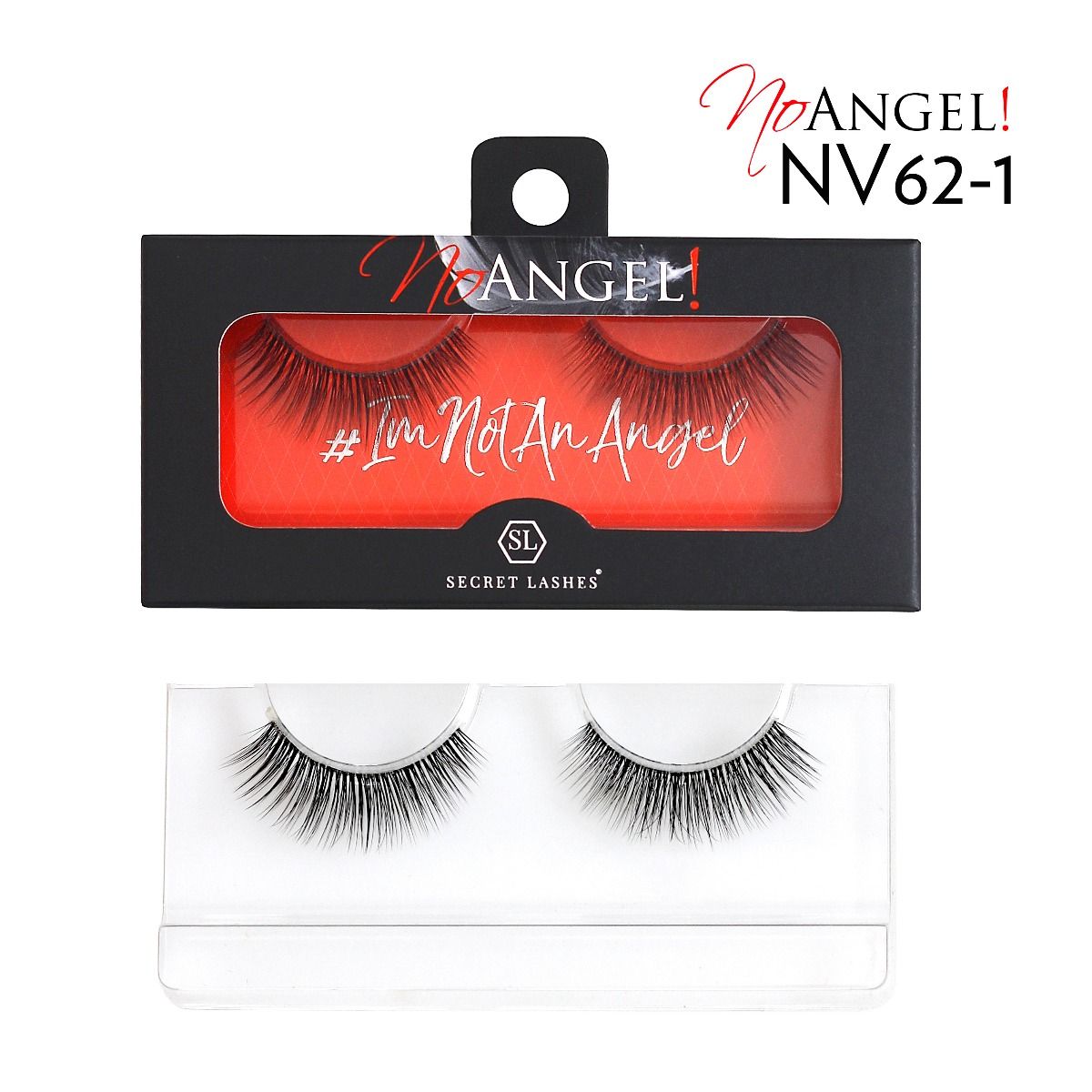 NO ANGEL - Stripes-Secret Lashes-NV65 - Sort kant-NR Kosmetik