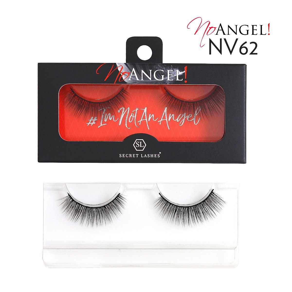 NO ANGEL - Stripes-Secret Lashes-NV65 - Sort kant-NR Kosmetik