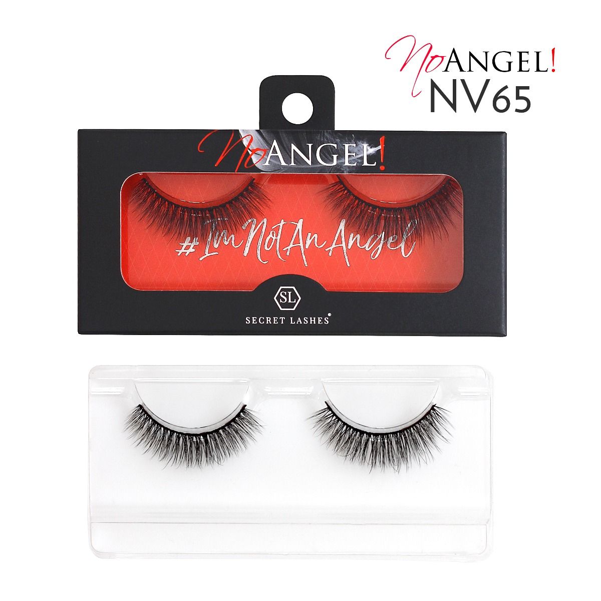 NO ANGEL - Stripes-Secret Lashes-NV65 - Sort kant-NR Kosmetik