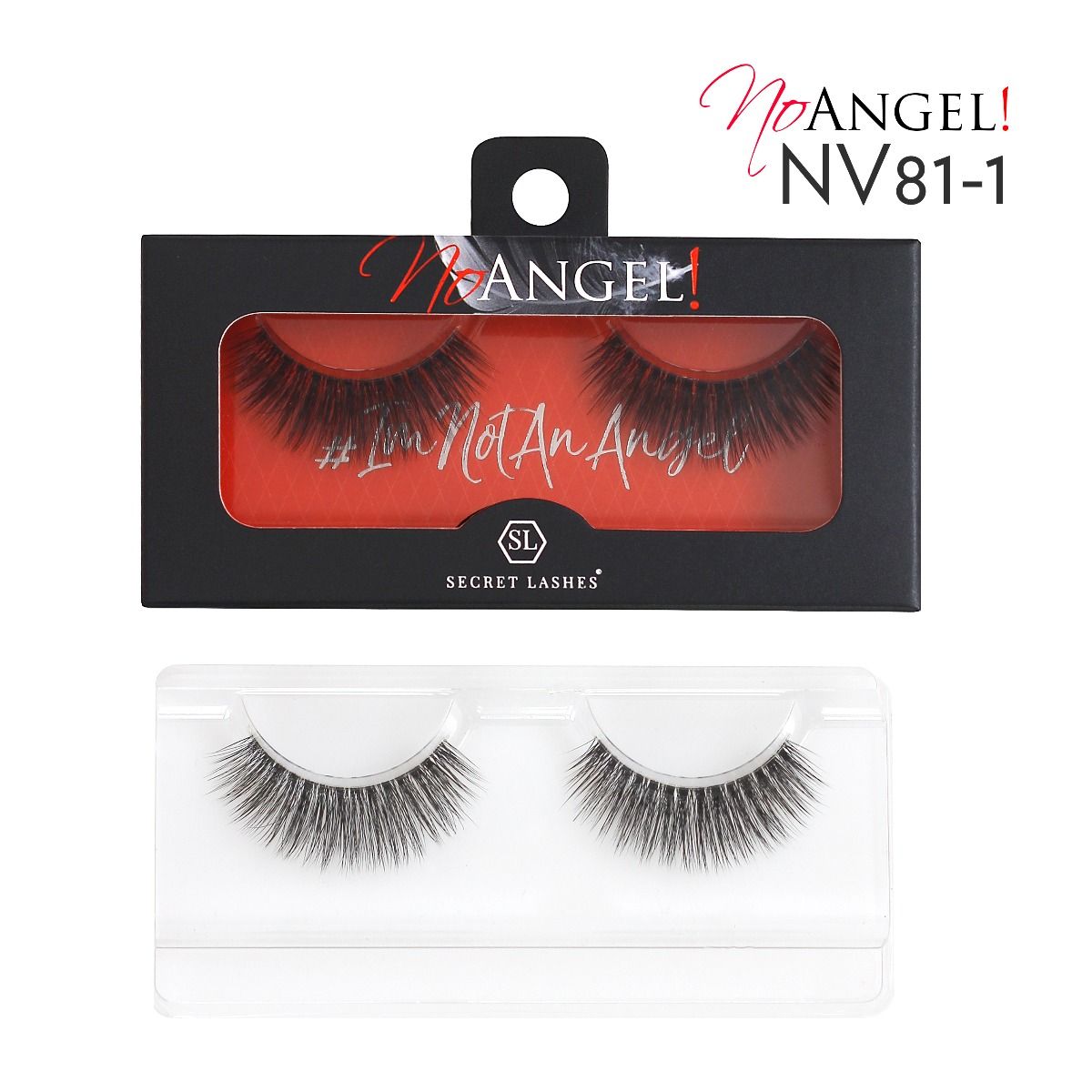 NO ANGEL - Stripes-Secret Lashes-NV65 - Sort kant-NR Kosmetik