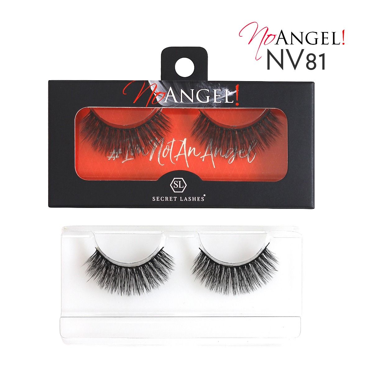 NO ANGEL - Stripes-Secret Lashes-NV65 - Sort kant-NR Kosmetik