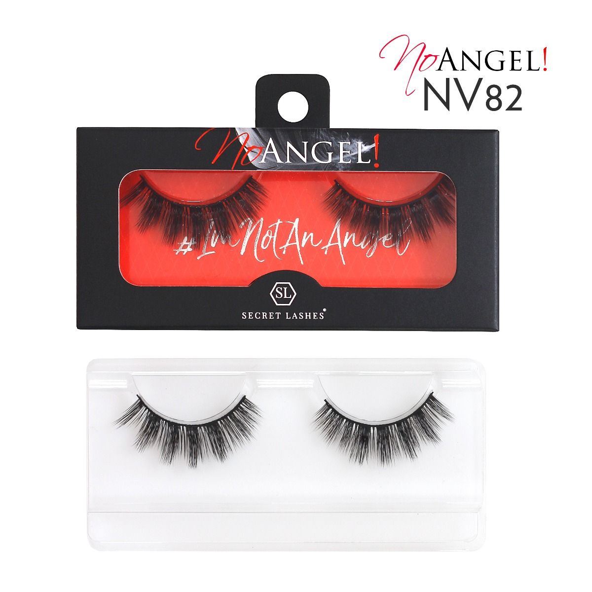 NO ANGEL - Stripes-Secret Lashes-NV82 - Sort kant-NR Kosmetik