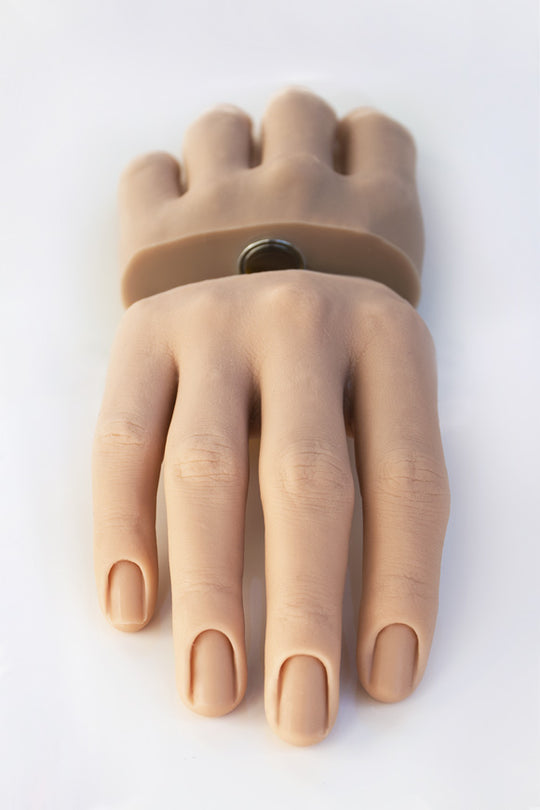 Øvehånd i silikone - Halv hånd - ANAIS (Ensfarvet)-Øvehånd-Aleana-Winter-Right-Flexible-NR Kosmetik
