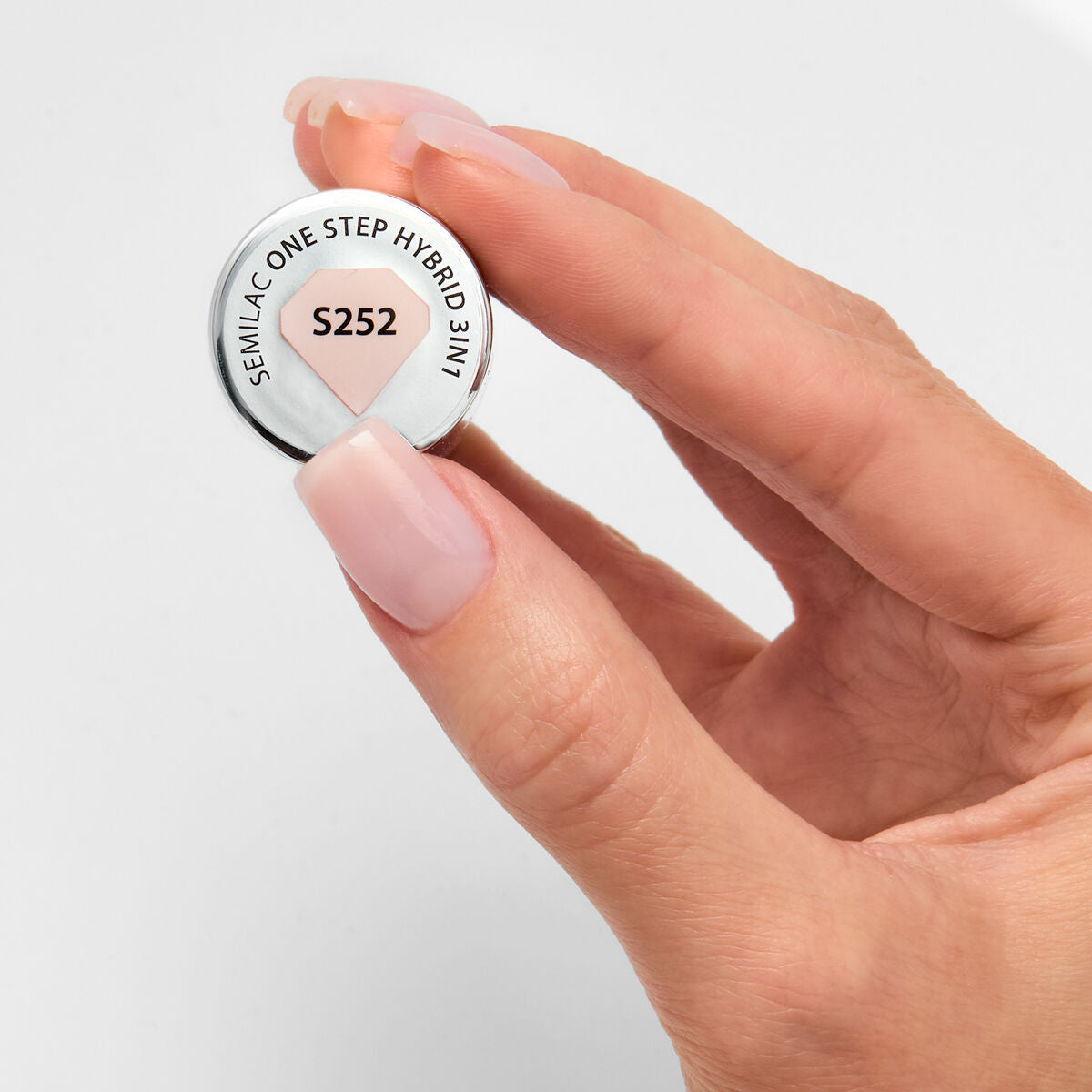 One Step Gelpolish - Milky Pink S252 - 5 ml-3i1-Semilac-NR Kosmetik