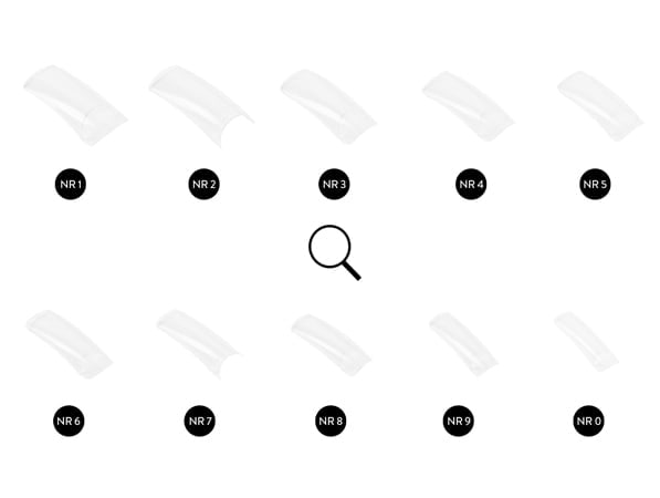 Tipper med Lang Fals nr 0, Klar 60 stk-Tipper-Other-NR Kosmetik