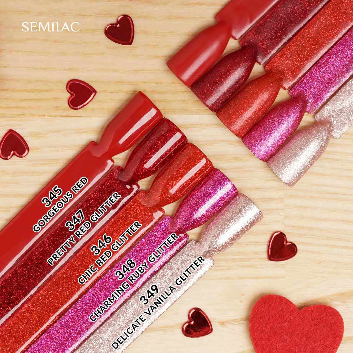 UV Hybrid 348 Charming Ruby Glitter 7 ml-UV Hybrid-Semilac-NR Kosmetik