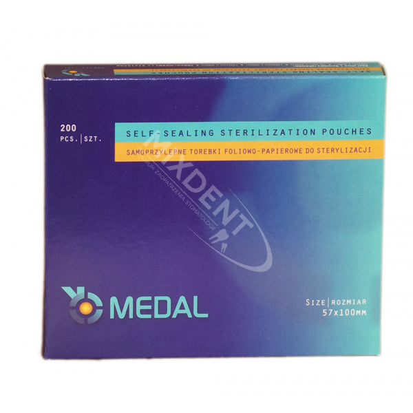 Selvklæbende poser til sterilisering 57x100 - 200 stk-Hygiejne-Medal-NR Kosmetik