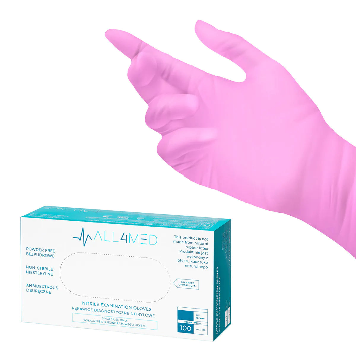 Nitrilhandsker EasyCare - Lyserød S - 100 stk-Handsker-Activeshop-NR Kosmetik