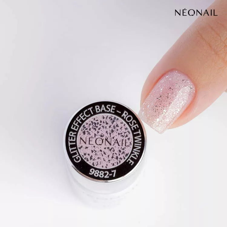 Glitter Effect Base Rose Twinkle 9882-7 - 7,2 ml-UV Hybrid TOP/BASE-NeoNail-NR Kosmetik