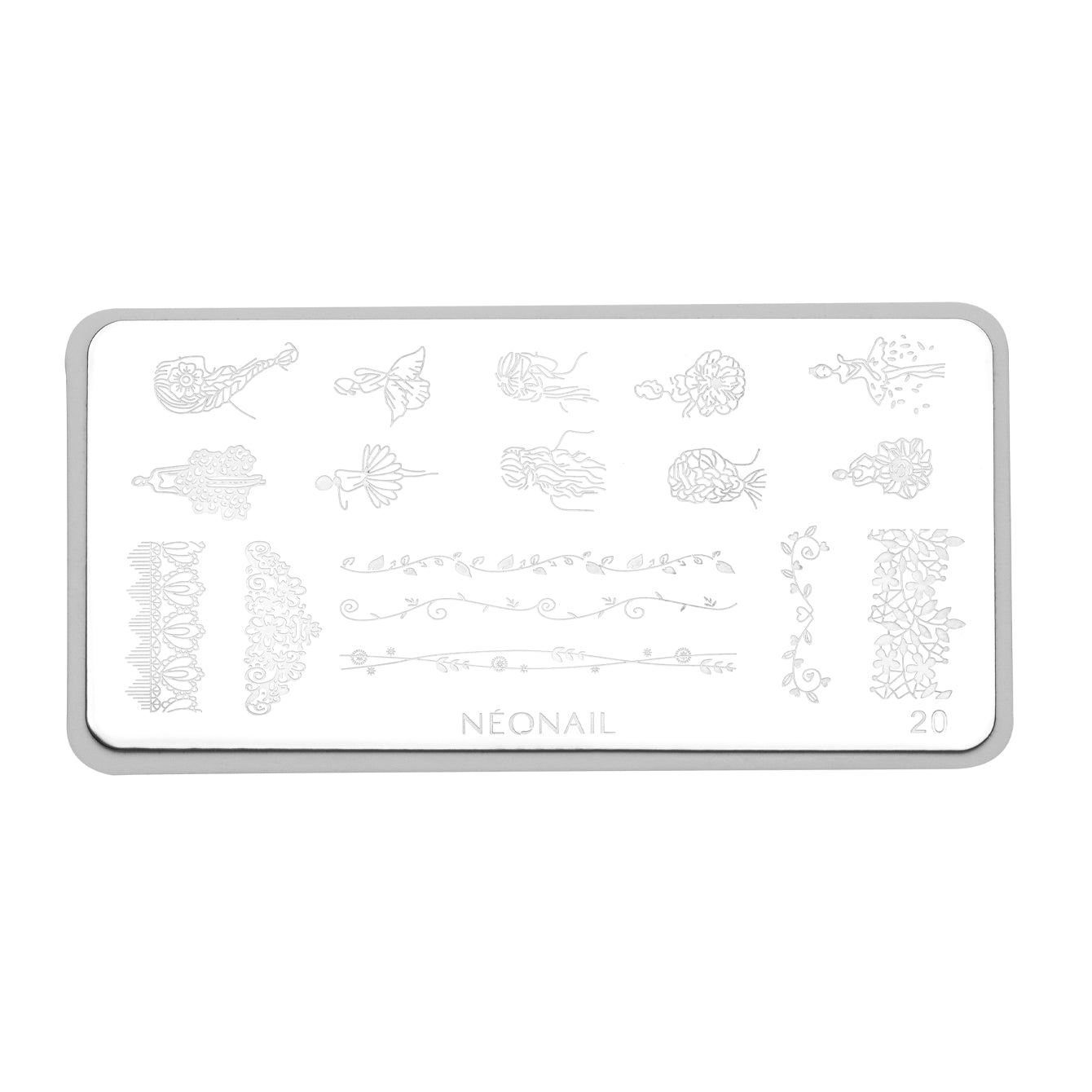 Stamping Plate #20-Neglepynt-NeoNail-NR Kosmetik