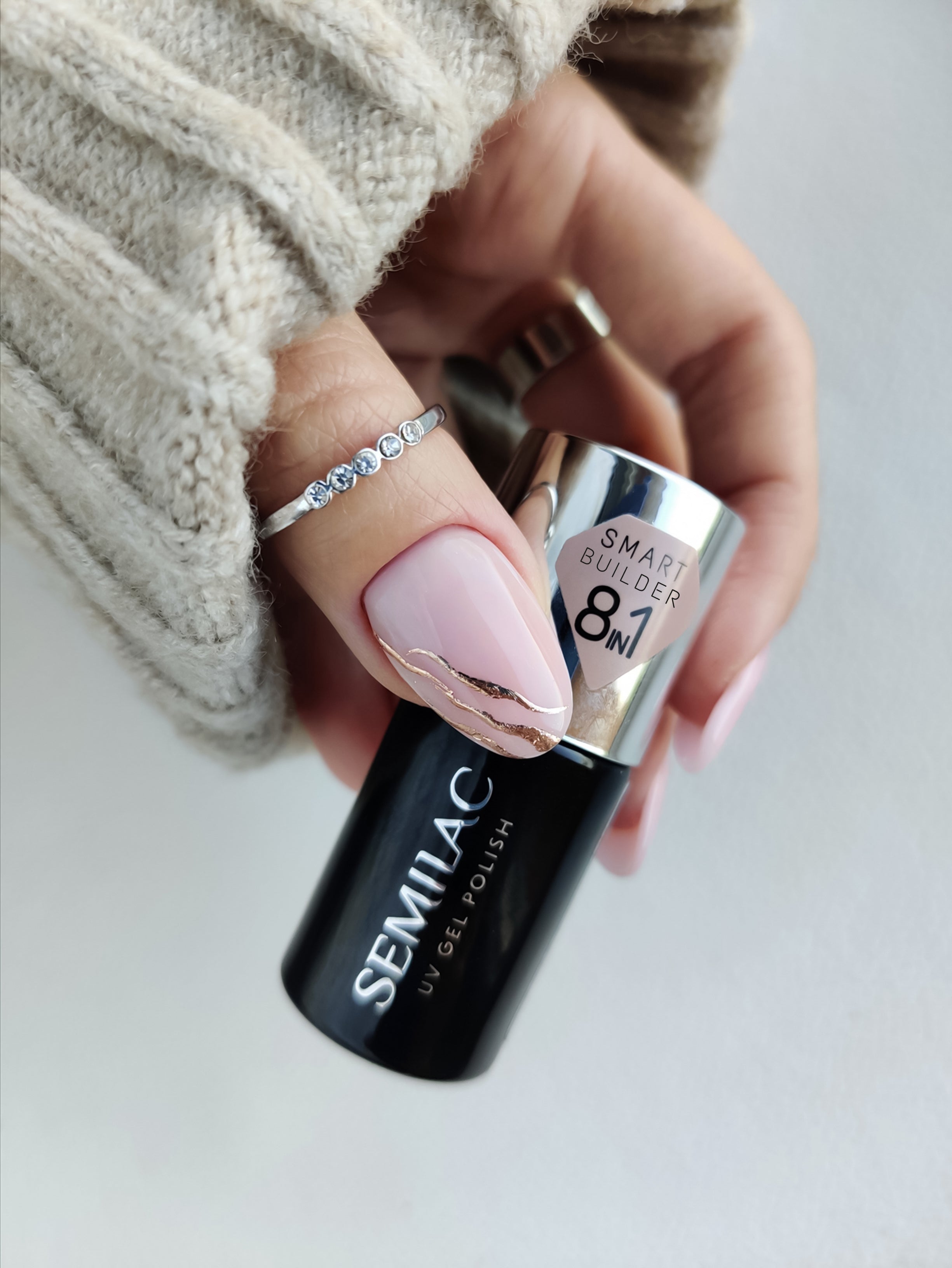 Smart Builder 8in1 - Tender Pink 809 - 7 ml-Gelpolish Opbygning-Semilac-NR Kosmetik
