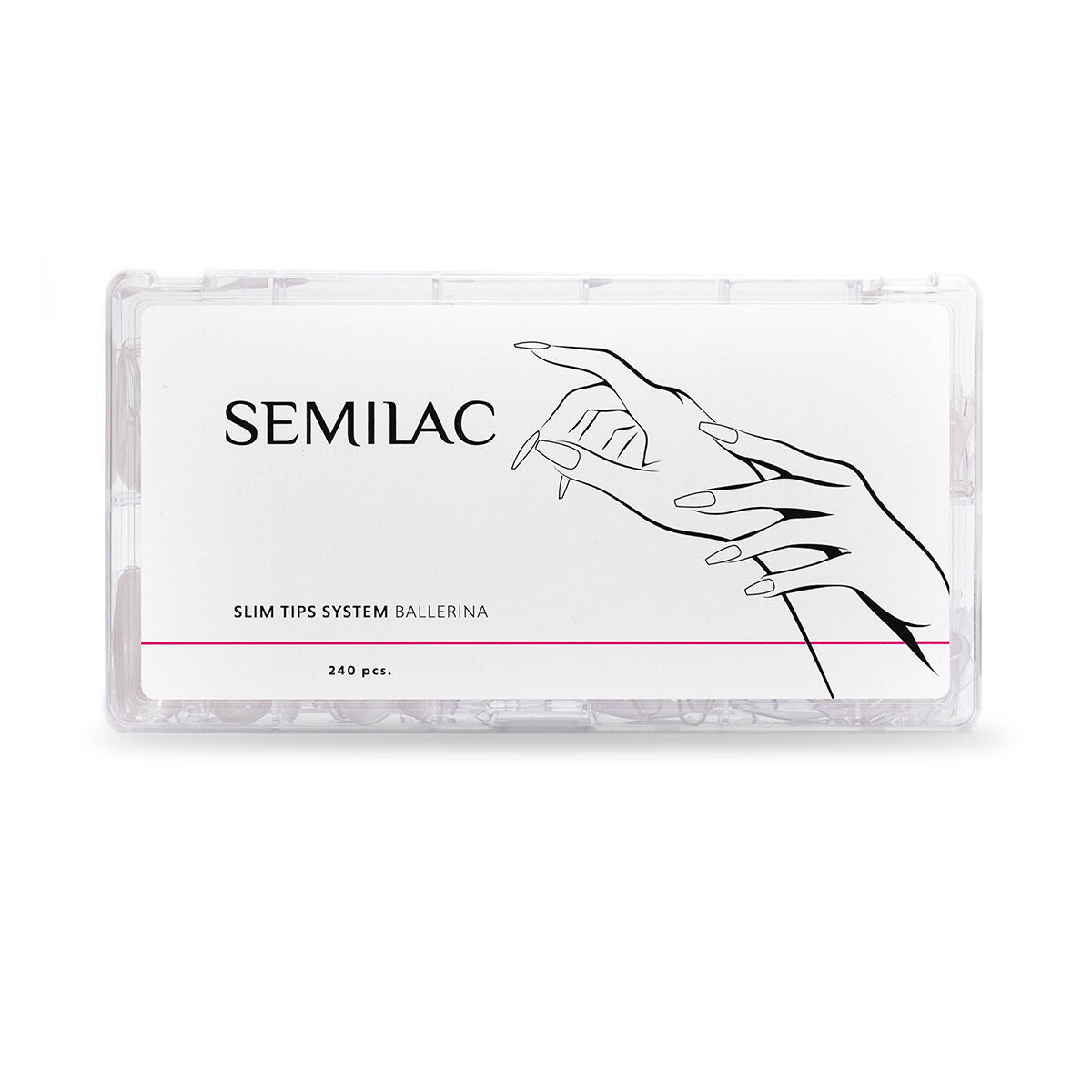 Semilac Slim Tips System Ballerina - Klar 240 stk.-Semilac-NR Kosmetik