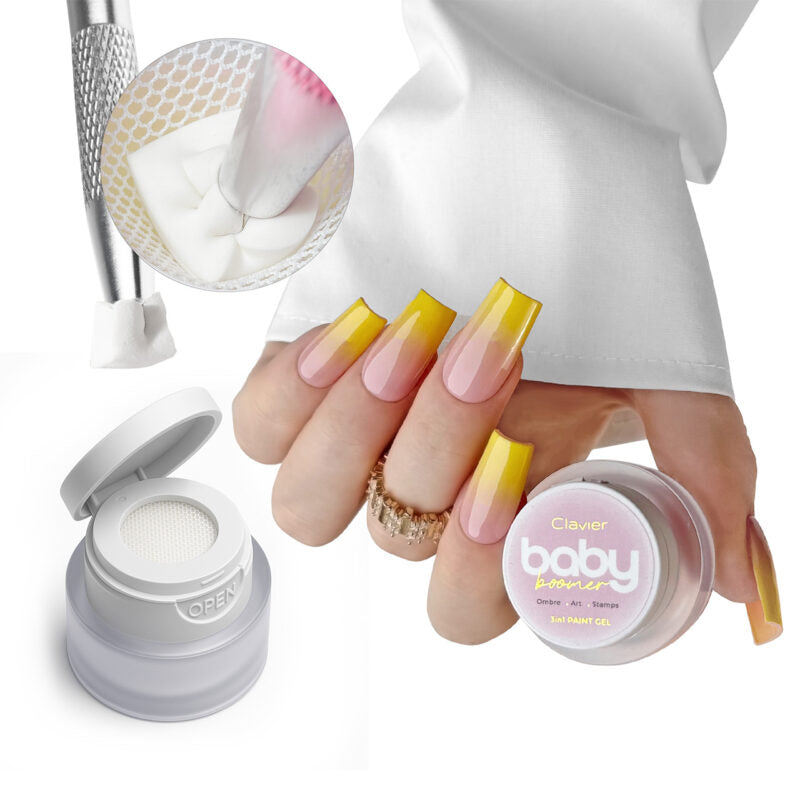 R06 Baby Boomer/Ombre Gel - Lemon - 3g-Nail Art-Clavier-NR Kosmetik