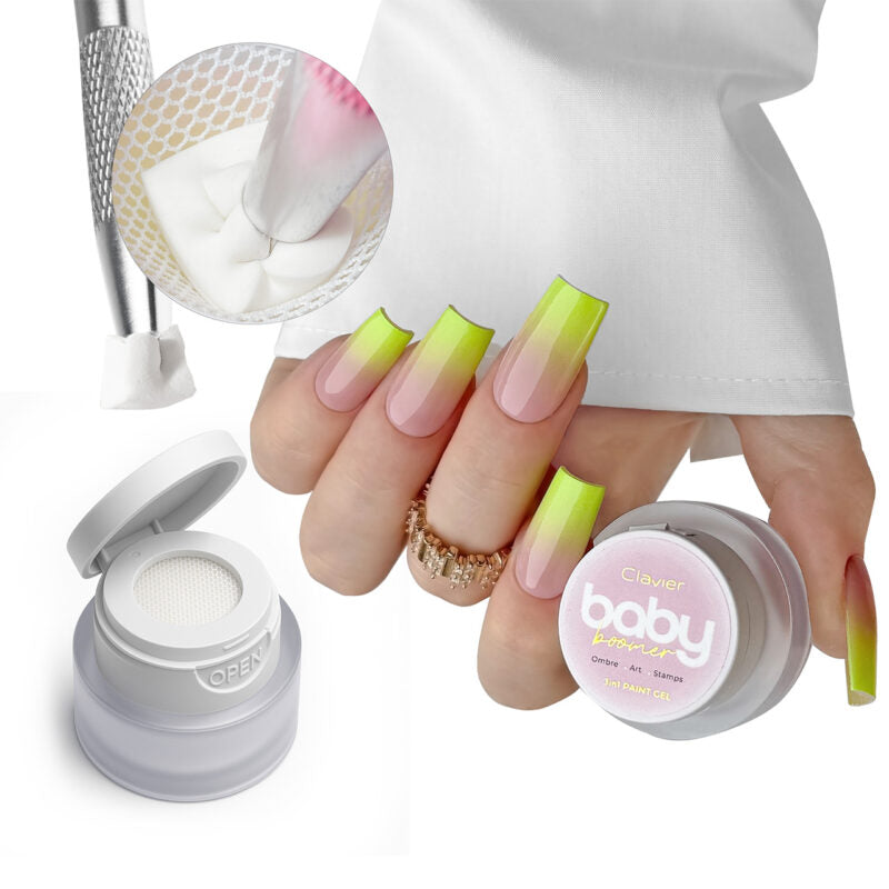 R07 Baby Boomer/Ombre Gel - Lime - 3g-Nail Art-Clavier-NR Kosmetik