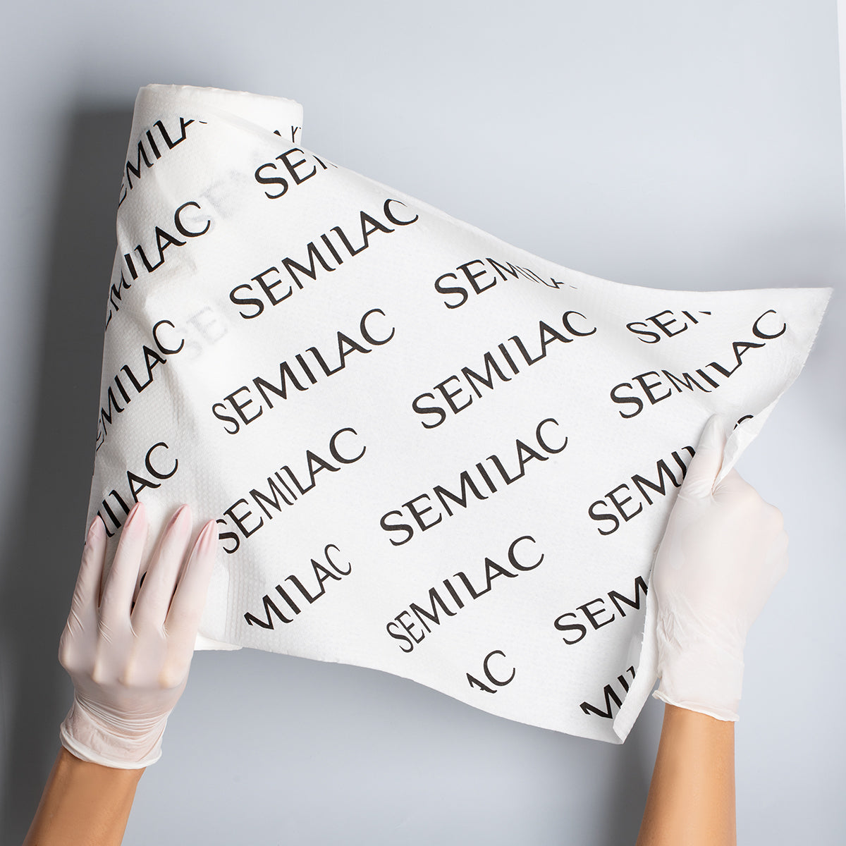 Engangspapir Hvid med Semilac logo-Salon tilbehør-Semilac-NR Kosmetik